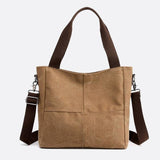 Sac Cabas Carré en Toile - Style Élégant | Nina Sac Camel