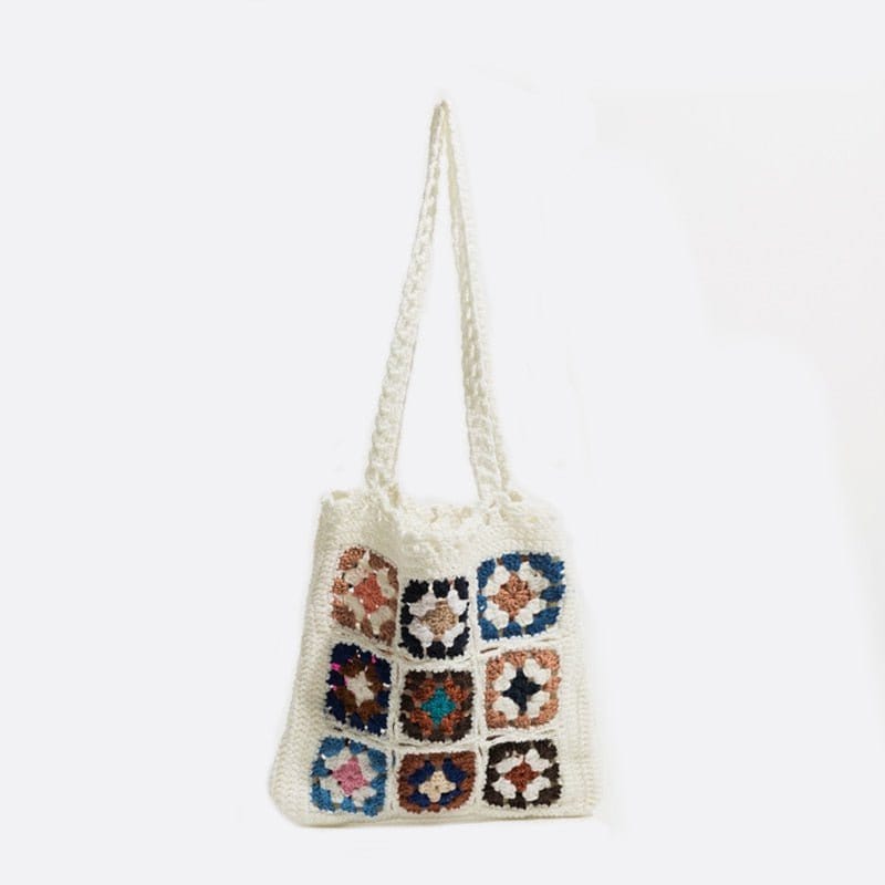 Sac Cabas Crocheté en Coton | Nina Sac Blanc