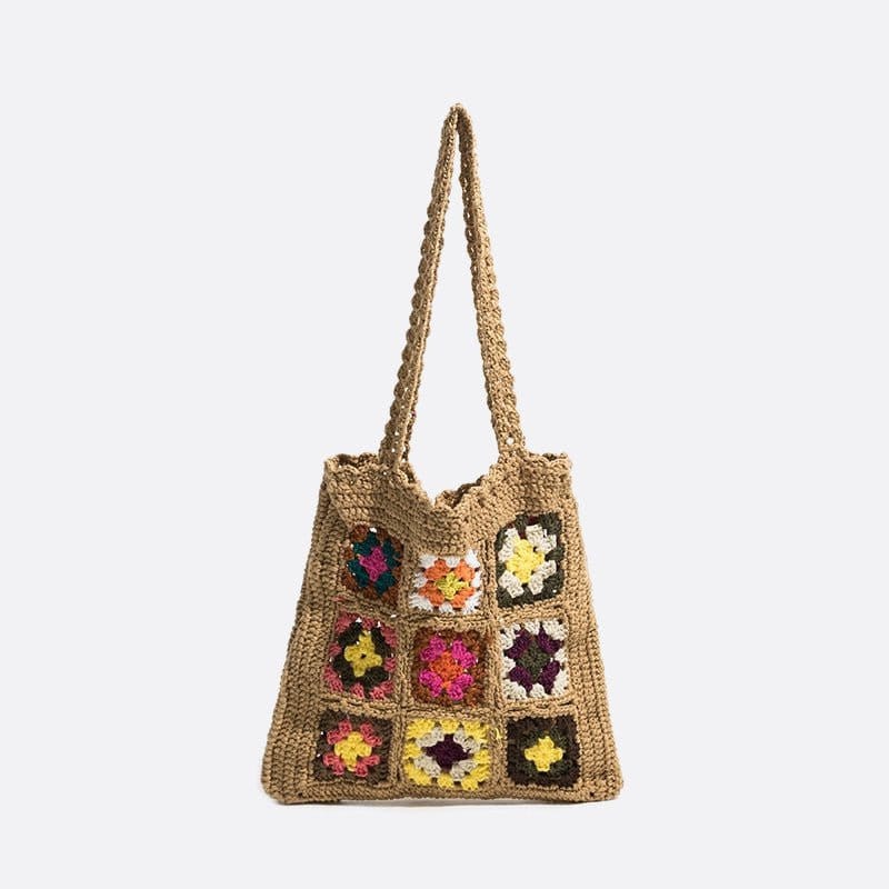 Sac Cabas Crocheté en Coton | Nina Sac Camel