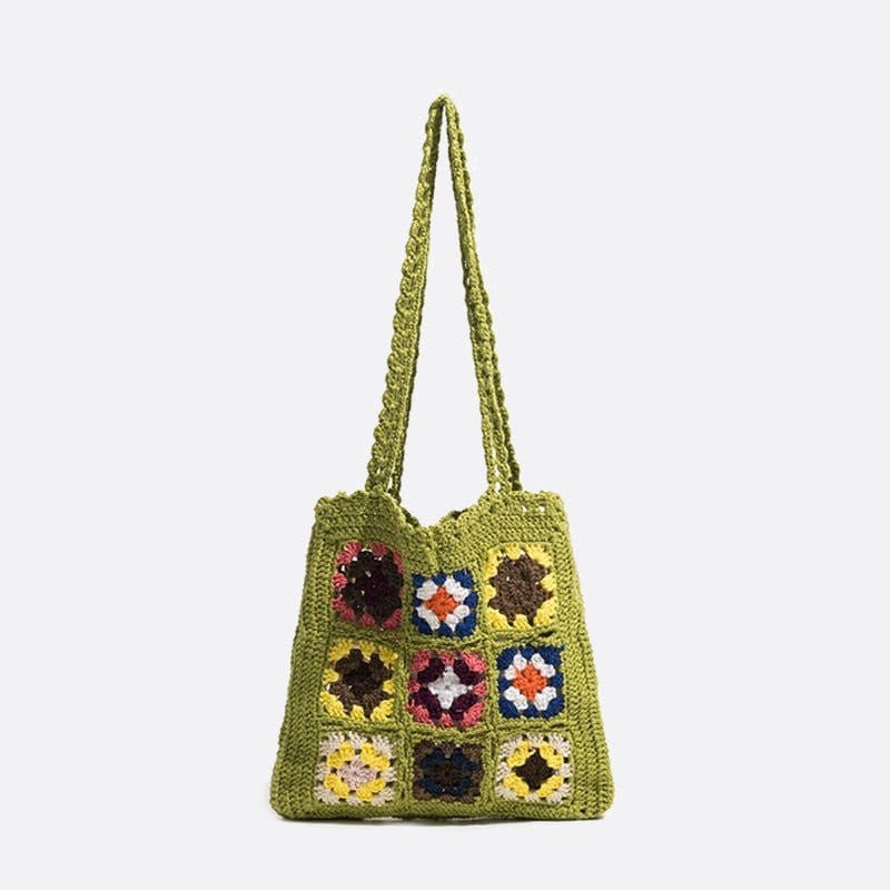 Sac Cabas Crocheté en Coton | Nina Sac Vert