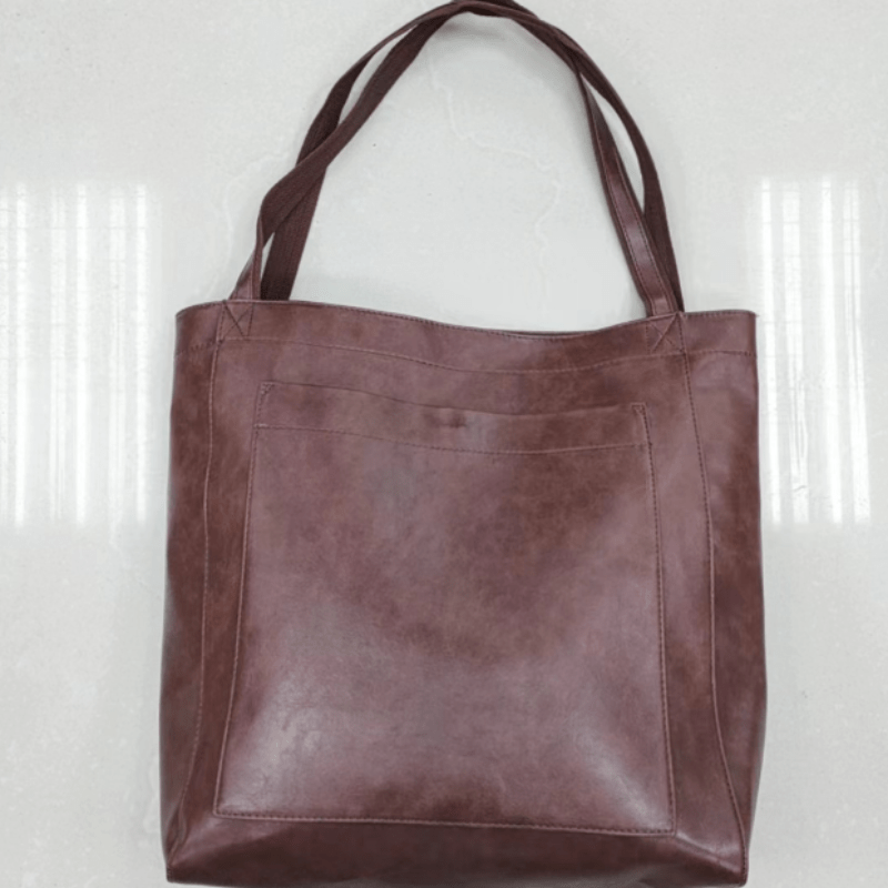 Sac Cabas Cuirtage Vintage | Nina Sac Café