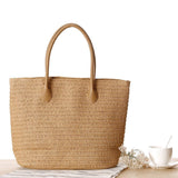 Sac Cabas de Plage en Paille pour Femme | Nina Sac Camel