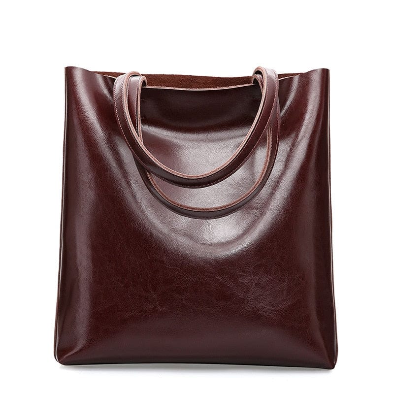 Sac Cabas Divine® en Cuir | Nina Sac Café