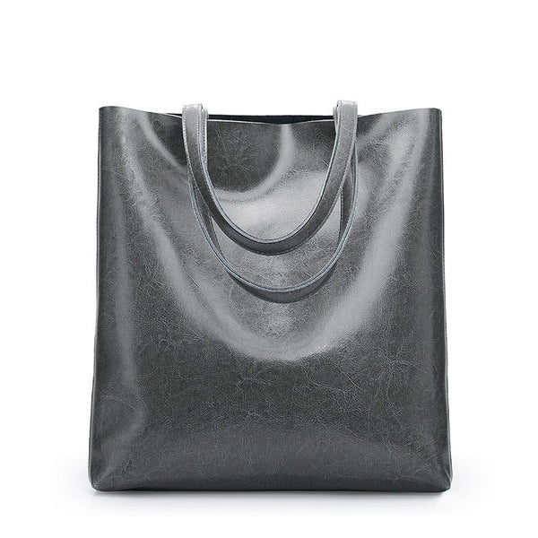 Sac Cabas Divine® en Cuir | Nina Sac Gris