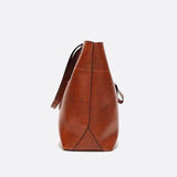 Sac Cabas en Cuir Camel - Style Classique | Nina Sac