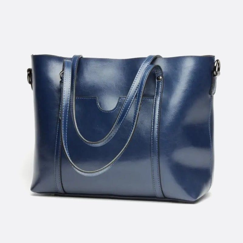 Sac cabas en cuir de luxe | Nina Sac Bleu