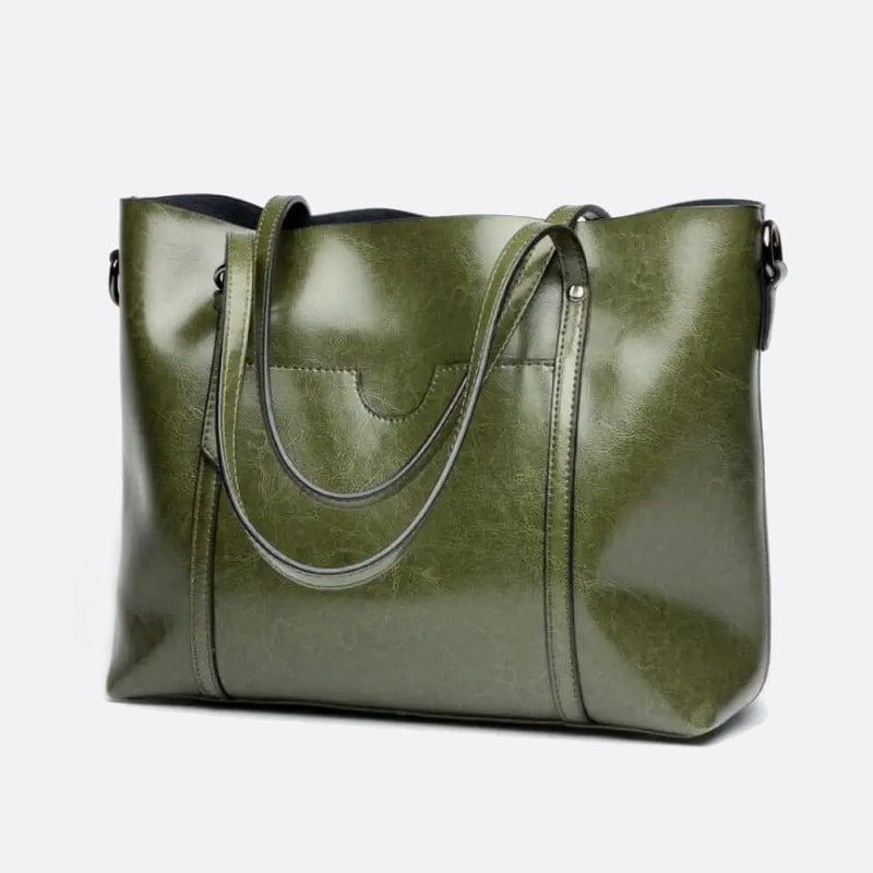 Sac cabas en cuir de luxe | Nina Sac Vert