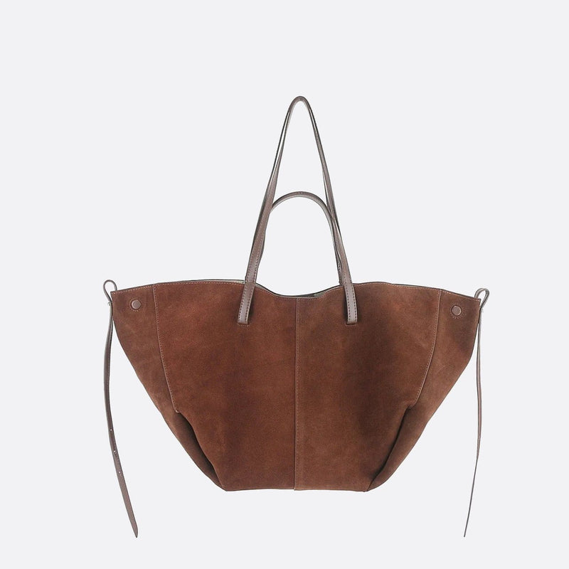 Sac cabas en daim - Luxe et tendance | Nina Sac Marron