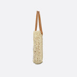 Sac Cabas en Paille - Collection Fleurs Crochetées | Nina Sac