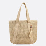 Sac Cabas en Paille - Élégance Naturelle | Nina Sac Beige