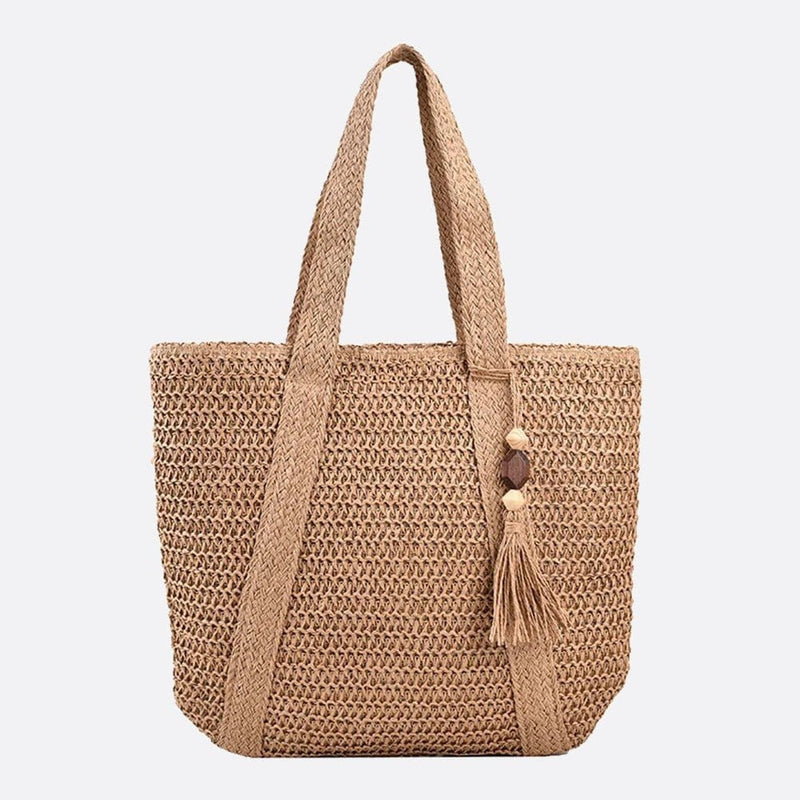 Sac Cabas en Paille - Élégance Naturelle | Nina Sac Marron clair