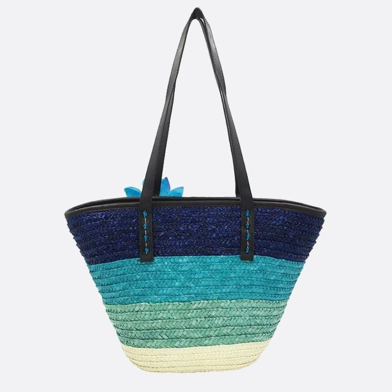 Sac Cabas en Paille Fleuri | Nina Sac