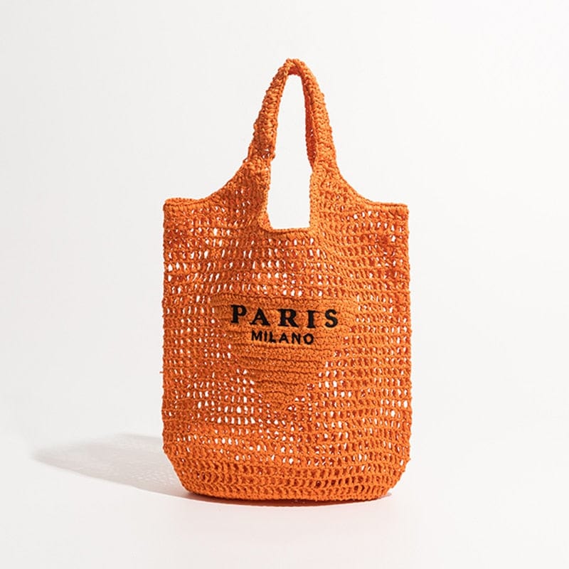 Sac Cabas en Raphia Tresséa - L'Élégance Naturelle | Nina Sac Orange