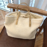 Sac Cabas Femme en Laine Tendance | Nina Sac Blanc