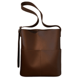 Sac Cabas Femme Enseignante en Cuir Souple. | Nina Sac Marron