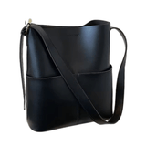 Sac Cabas Femme Enseignante en Cuir Souple. | Nina Sac Noir