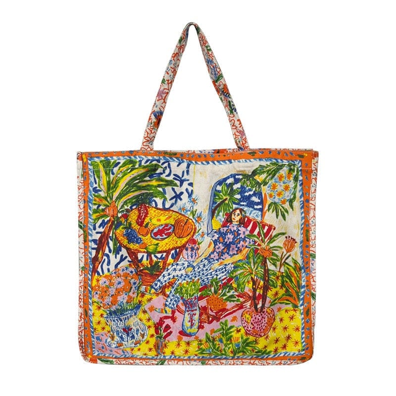 Sac Cabas Femme Trendy en Toile Imprimée SHOPPING | Nina Sac Multicouleur