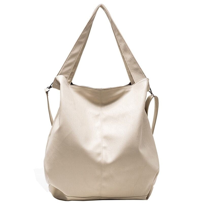 Sac Cabas Femme Vintage en Cuir - Style Élégant | Nina Sac Beige