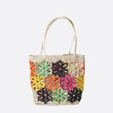 Sac Cabas Fleuri en Paille | Nina Sac