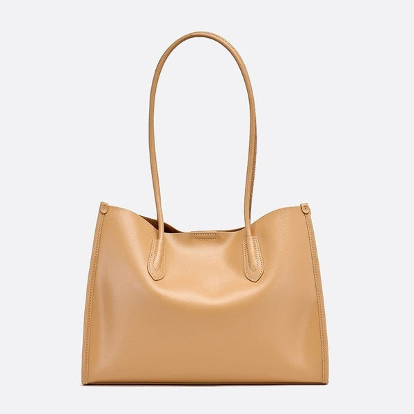 Sac Cabas Grande Anse en Cuir de Qualité | Nina Sac Camel