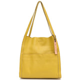 Sac Cabas Luxe Enseignante en Cuir | Nina Sac Jaune