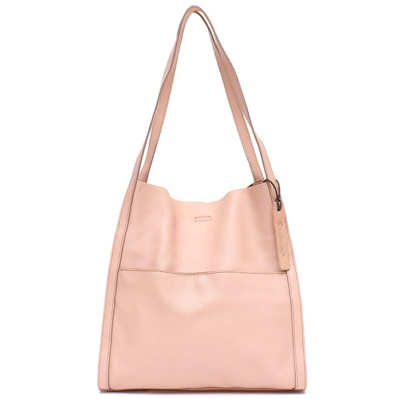 Sac Cabas Luxe Enseignante en Cuir | Nina Sac Rose