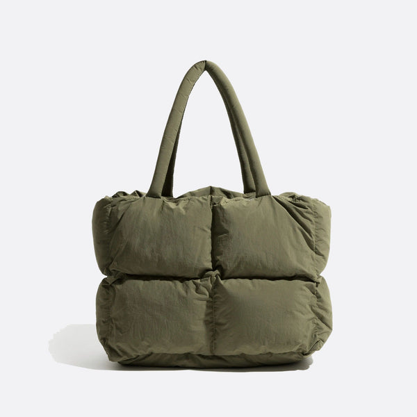 Sac Cabas Matelassé Nylon Chic | Nina Sac Vert