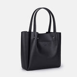 Sac Cabas Noir en Cuir | Nina Sac