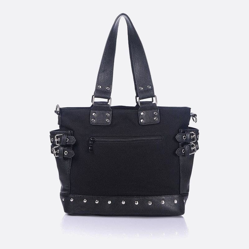 Sac Cabas Noir en Toile Rock'n'Roll | Nina Sac