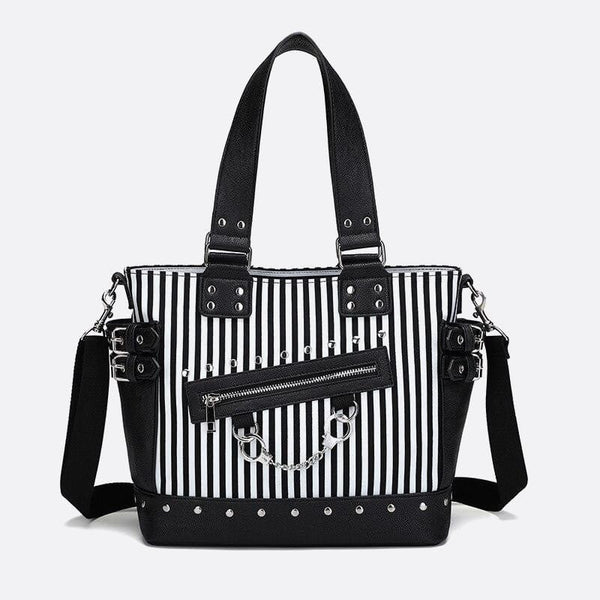 Sac Cabas Noir et Blanc Style Élégant | Nina Sac