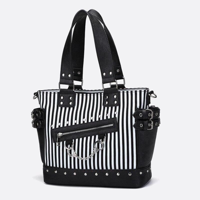 Sac Cabas Noir et Blanc Style Élégant | Nina Sac