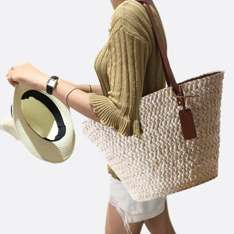 Sac Cabas Osier Blanc - Élégance Intemporelle | Nina Sac