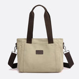 Sac Cabas Rectangulaire Toile Zip Pensé Stylish | Nina Sac Beige