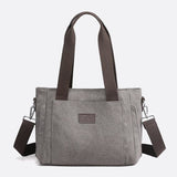 Sac Cabas Rectangulaire Toile Zip Pensé Stylish | Nina Sac Gris