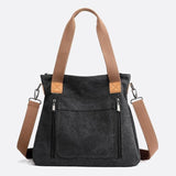 Sac Cabas Toile Multi-Poches | Nina Sac Noir