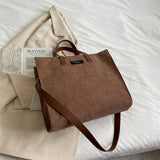 Sac Cabas Velours Sovera | Nina Sac Marron