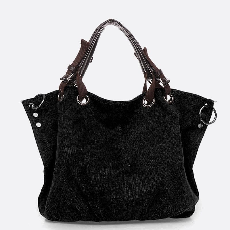 Sac Cabas XL en Toile | Nina Sac Noir