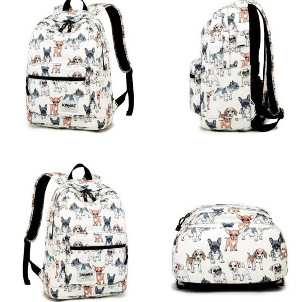 Sac Cartable Femme Étudiante à Motifs Imprimés - Style Étudiant | Nina Sac