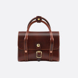 Sac Cartable Mini en Cuir | Nina Sac Marron