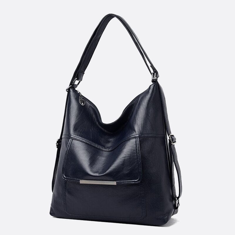 Sac Convertible Cuir : Épaule ➡️ Dos | Nina Sac Bleu marine