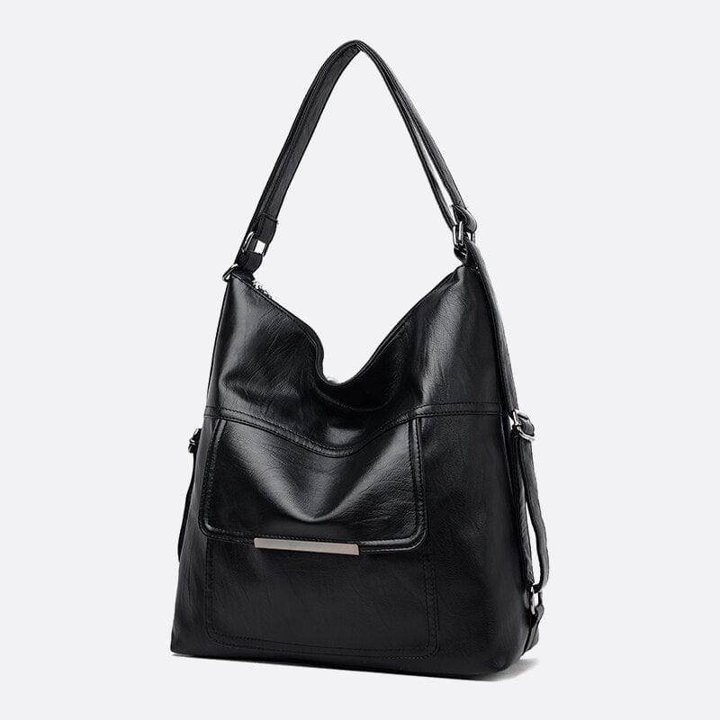 Sac Convertible Cuir : Épaule ➡️ Dos | Nina Sac Noir