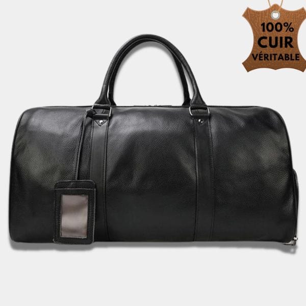 Sac cuir de Voyage | Sac voyager Noir (55cm)