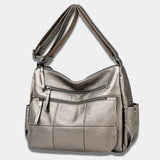 Sac cuir PU Bandoulière Femme | Sac Luna Argent