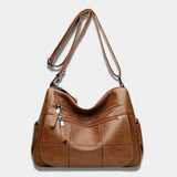 Sac cuir PU Bandoulière Femme | Sac Luna Brun