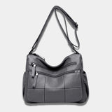 Sac cuir PU Bandoulière Femme | Sac Luna Gris