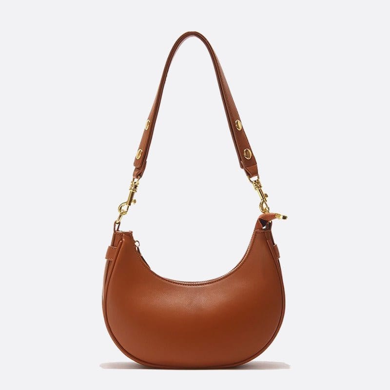 Sac d'Épaule Demi-Lune en Cuir - Style Élégant | Nina Sac