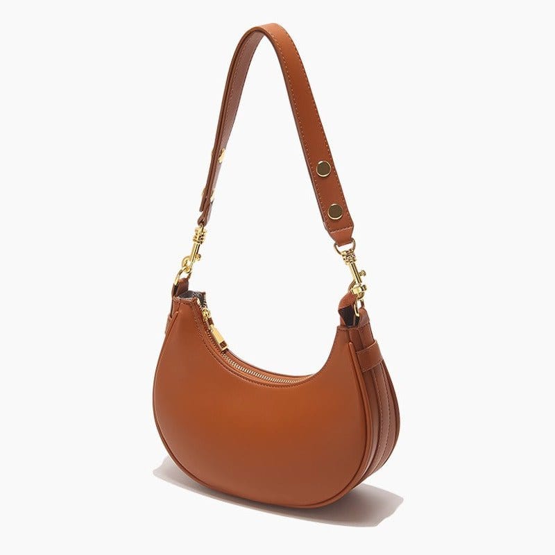 Sac d'Épaule Demi-Lune en Cuir - Style Élégant | Nina Sac