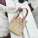 Sac d'Épaule Dentelle Chic | Nina Sac Beige