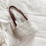 Sac d'Épaule Dentelle Chic | Nina Sac Blanc