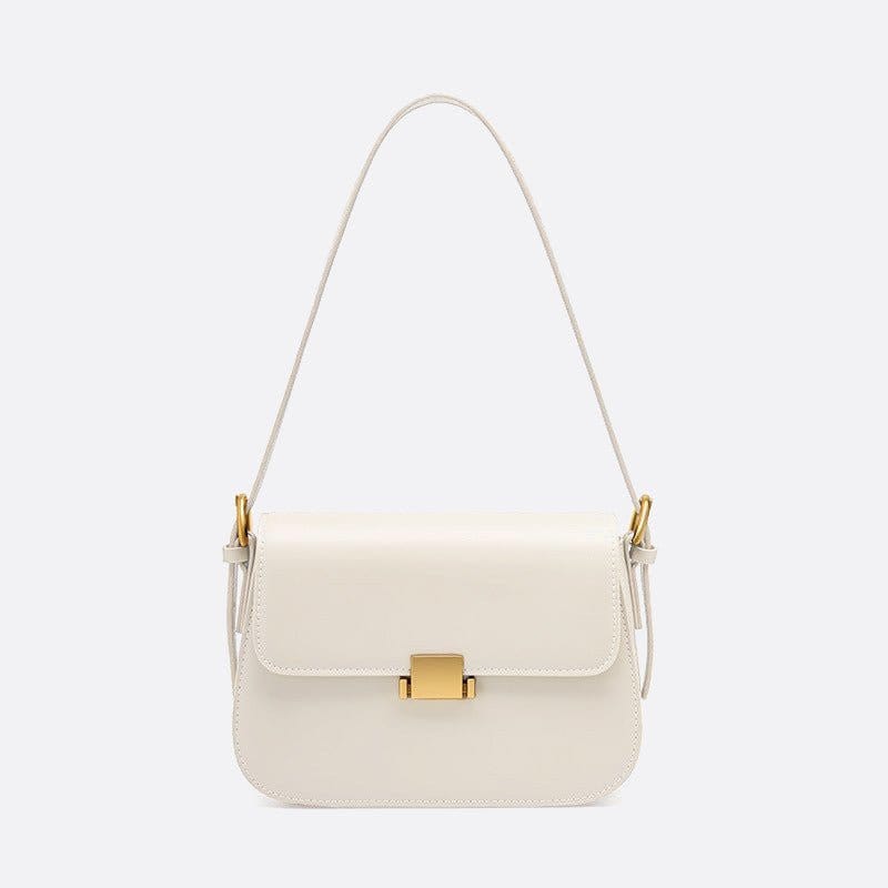 Sac d'Épaule en Cuir de Luxe | Nina Sac Blanc ivoire